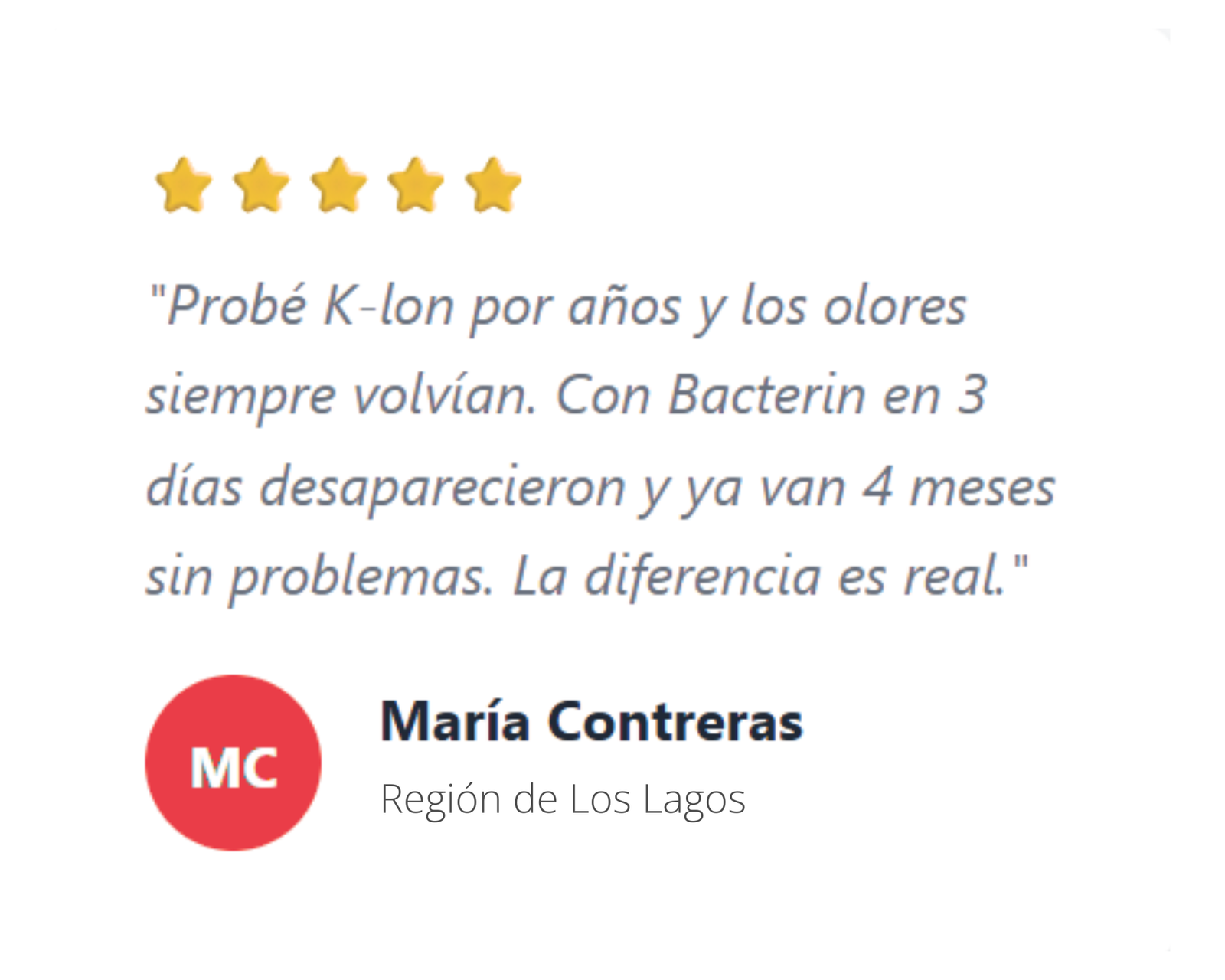 Reseña de cliente