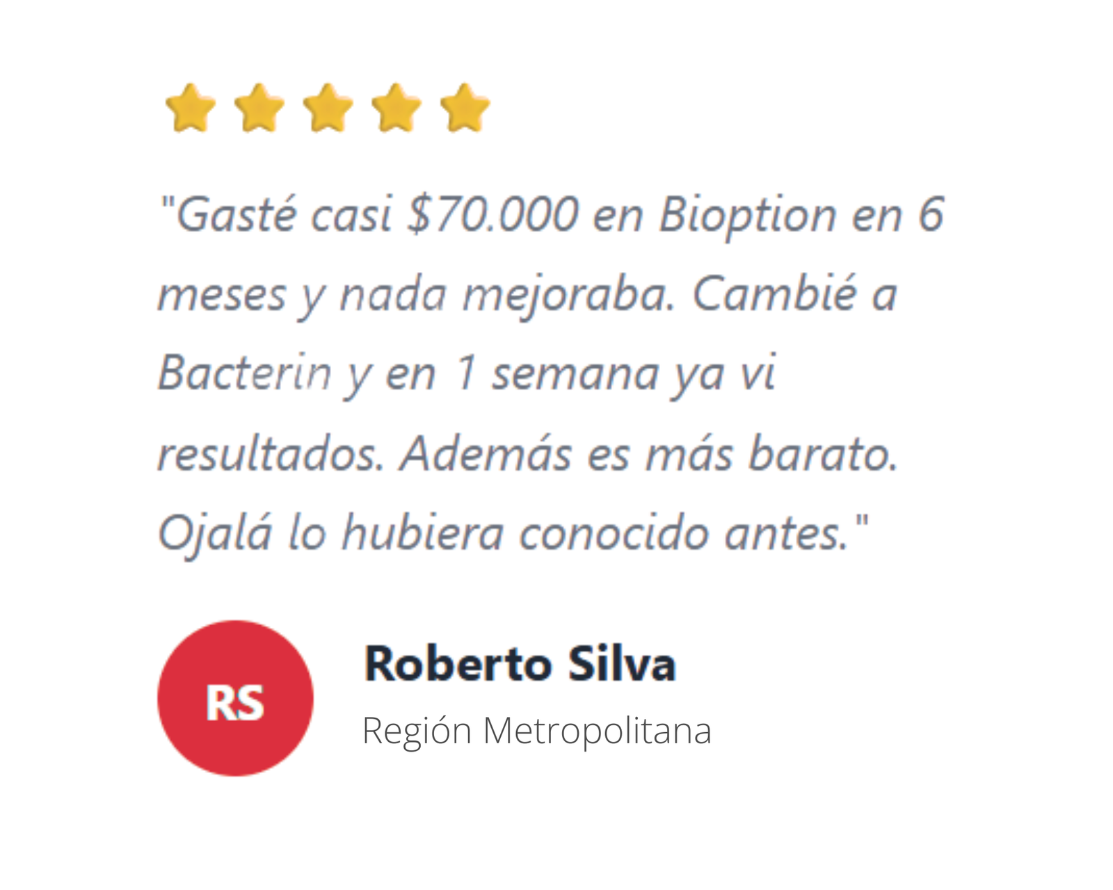 Reseña de cliente