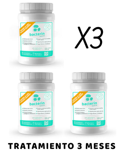 Tratamiento de Bacterias y Enzimas Fosa Séptica para 3 Meses