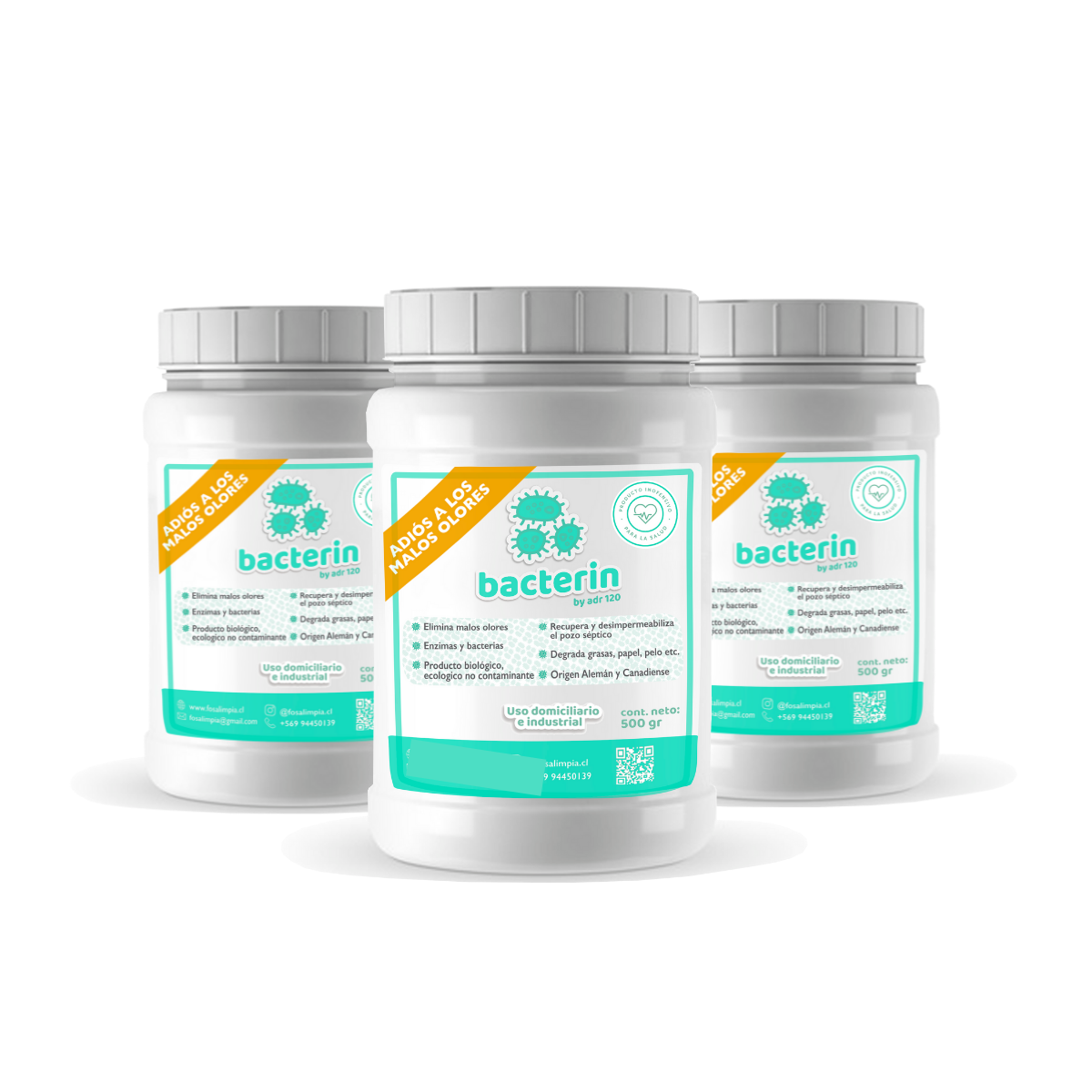 Tratamiento de Bacterias y Enzimas Fosa Séptica para 3 Meses - 250gr (1-4 personas)