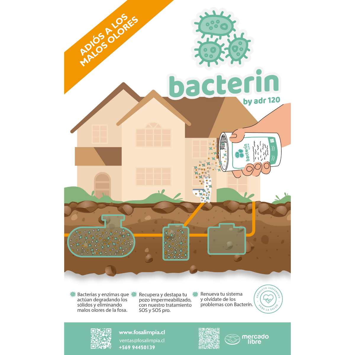 Tratamiento de Bacterias Fosa Séptica y Pozo para 6 Meses