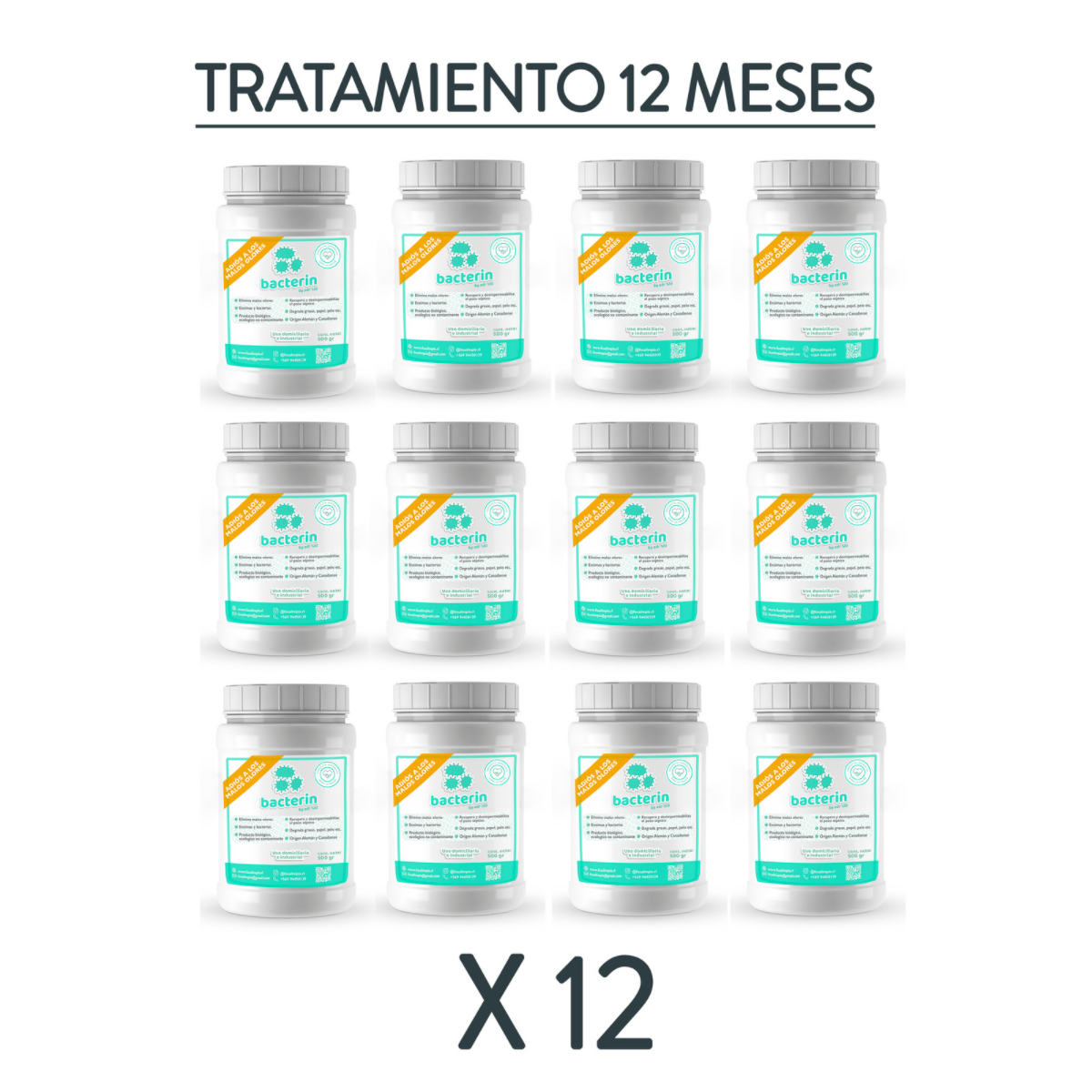 Tratamiento de Bacterias Fosa Séptica y Pozo para 12 Meses
